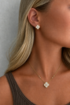 Set Collana & Orecchini Quadrifoglio