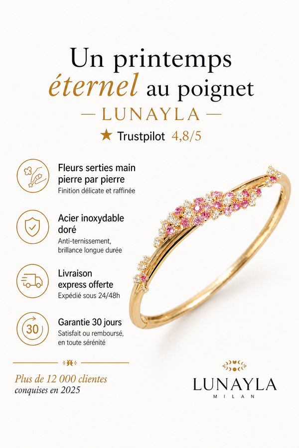 Bracelet jonc constellation zircons doré Lunayla – photo 4